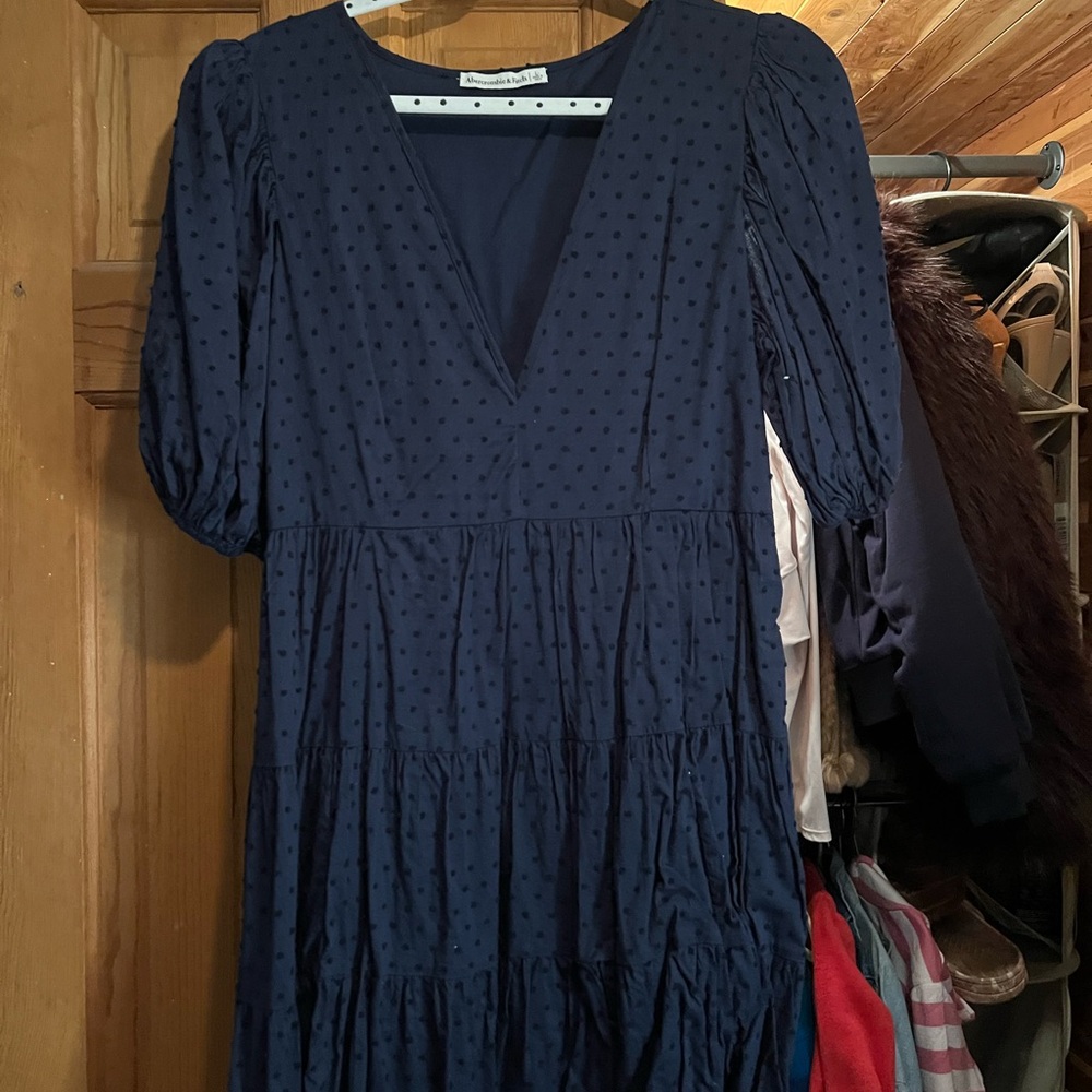 Abercrombie & Fitch Dark Blue Long Sleeve Dress